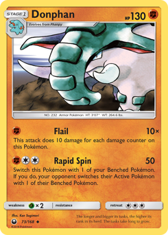 Donphan, Celestial Storm #73, Pokémon TCG card