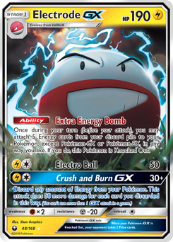 Electrode-GX, Celestial Storm #48, Pokémon TCG card