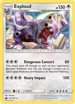 Exploud, Celestial Storm #119, Pokémon TCG card
