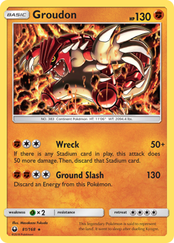 Groudon, Celestial Storm #81, Pokémon TCG card