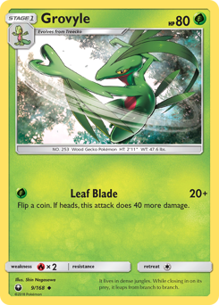 Grovyle, Celestial Storm #9, Pokémon TCG card