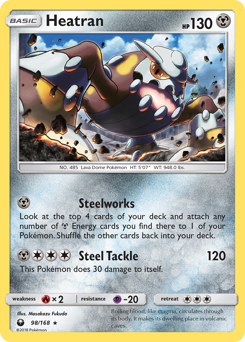 Heatran, Celestial Storm #98, Pokémon TCG card