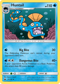 Huntail, Celestial Storm #42, Pokémon TCG card