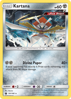 Kartana, Celestial Storm #101, Pokémon TCG card