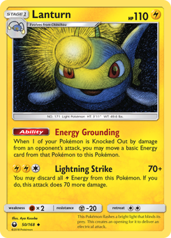 Lanturn, Celestial Storm #50, Pokémon TCG card