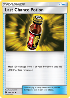 Last Chance Potion, Celestial Storm #135, Pokémon TCG card