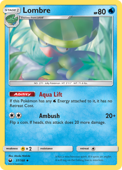 Lombre, Celestial Storm #37, Pokémon TCG card