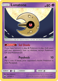 Lunatone, Celestial Storm #61, Pokémon TCG card