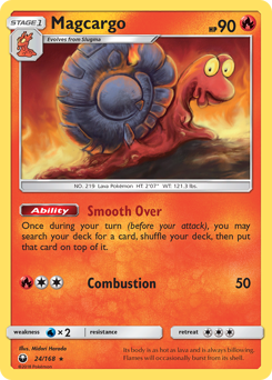 Magcargo, Celestial Storm #24, Pokémon TCG card