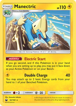 Manectric, Celestial Storm #52, Pokémon TCG card