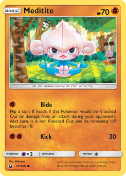 Meditite, Celestial Storm #76, Pokémon TCG card