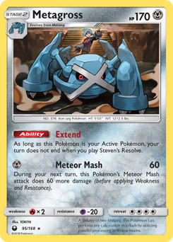 Metagross, Celestial Storm #95, Pokémon TCG card