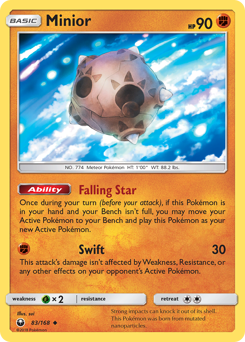 Minior, Celestial Storm #83, Pokémon TCG card