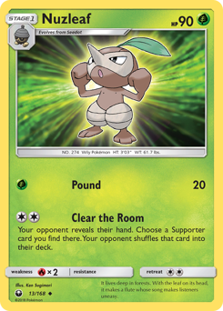 Nuzleaf, Celestial Storm #13, Pokémon TCG card
