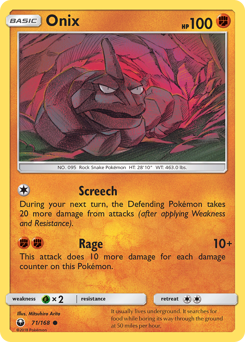 Onix, Celestial Storm #71, Pokémon TCG card