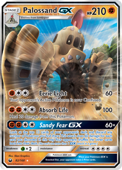 Palossand-GX, Celestial Storm #82, Pokémon TCG card