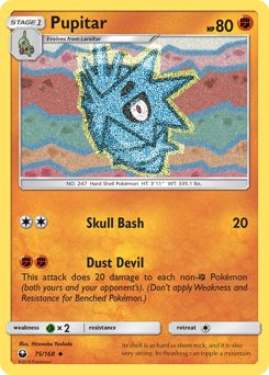 Pupitar, Celestial Storm #75, Pokémon TCG card