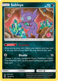 Sableye, Celestial Storm #88, Pokémon TCG card