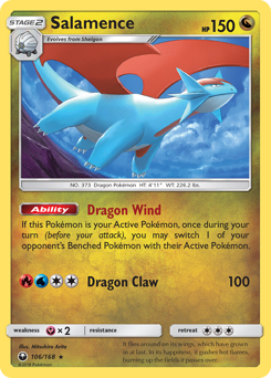 Salamence, Celestial Storm #106, Pokémon TCG card
