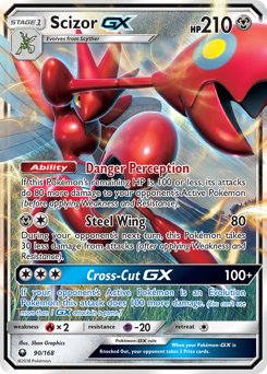 Scizor-GX, Celestial Storm #90, Pokémon TCG card
