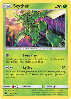 Scyther, Celestial Storm #4, Pokémon TCG card