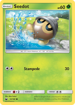 Seedot, Celestial Storm #12, Pokémon TCG card