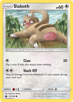 Slakoth, Celestial Storm #113, Pokémon TCG card