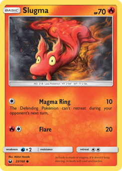 Slugma, Celestial Storm #23, Pokémon TCG card
