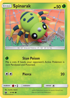 Spinarak, Celestial Storm #5, Pokémon TCG card