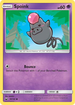 Spoink, Celestial Storm #59, Pokémon TCG card