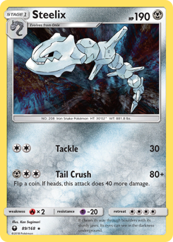 Steelix, Celestial Storm #89, Pokémon TCG card
