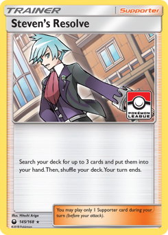 Steven's Resolve, Celestial Storm #145, Pokémon TCG card