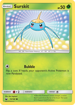 Surskit, Celestial Storm #15, Pokémon TCG card