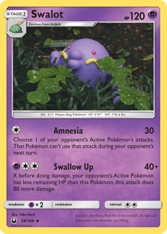 Swalot, Celestial Storm #58, Pokémon TCG card