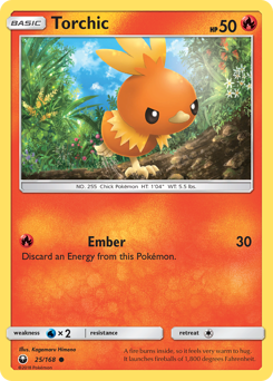 Torchic, Celestial Storm #25, Pokémon TCG card