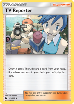 TV Reporter, Celestial Storm #149, Pokémon TCG card