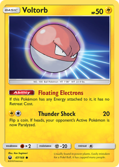 Voltorb, Celestial Storm #47, Pokémon TCG card