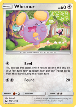 Whismur, Celestial Storm #116, Pokémon TCG card