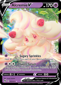 Alcremie V, Champion's Path #22, Pokémon TCG card