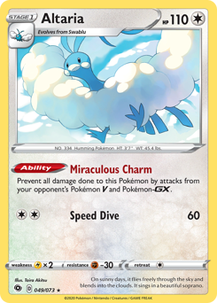Altaria, Champion's Path #49, Pokémon TCG card