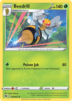 Beedrill, Champion's Path #4, Pokémon TCG card