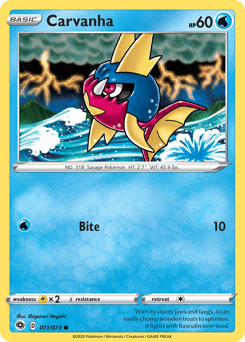 Carvanha, Champion's Path #11, Pokémon TCG card