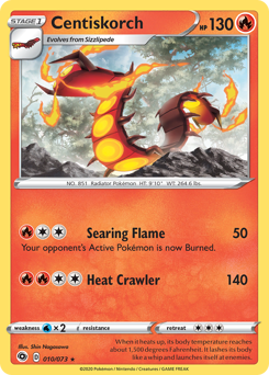 Centiskorch, Champion's Path #10, Pokémon TCG card