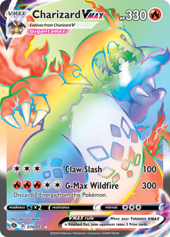 Charizard VMAX, Champion's Path #74, Pokémon TCG card