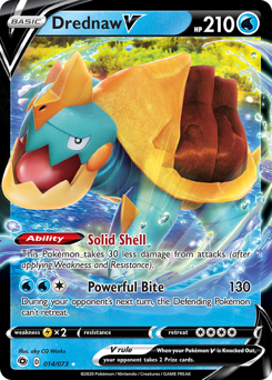 Drednaw V, Champion's Path #14, Pokémon TCG card