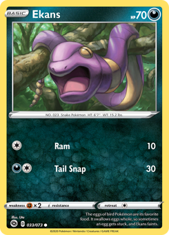 Ekans, Champion's Path #33, Pokémon TCG card