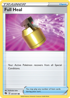 Full Heal, Champion's Path #51, Pokémon TCG card