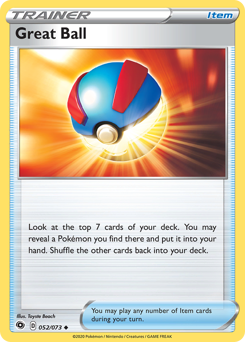 Great Ball, Champion's Path #52, Pokémon TCG card