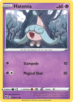 Hatenna, Champion's Path #18, Pokémon TCG card