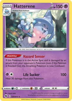 Hatterene, Champion's Path #20, Pokémon TCG card